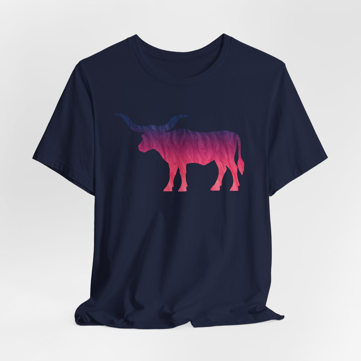 Longhorn Ombré Print T-Shirt In Purple Tones