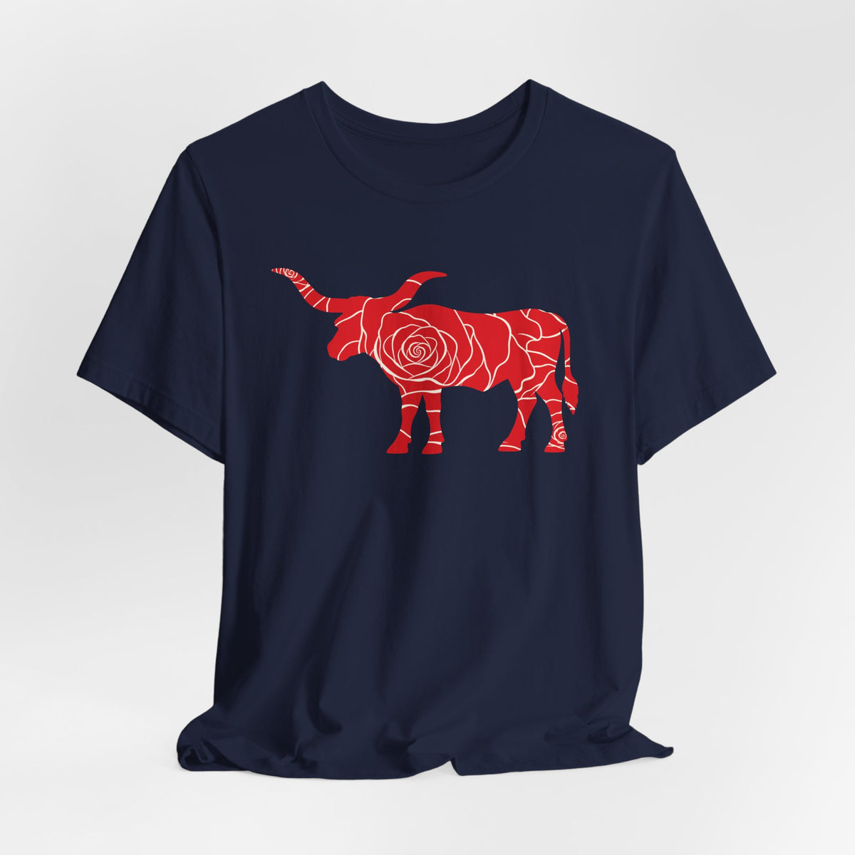 Longhorn Red Rose Graphic T-Shirt