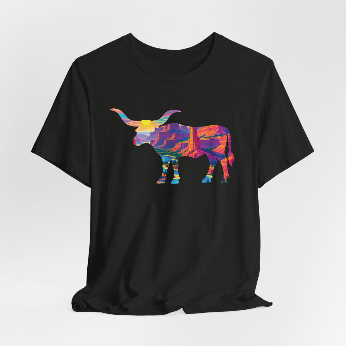 Longhorn Vintage National Park Psychedelic Print T-Shirt