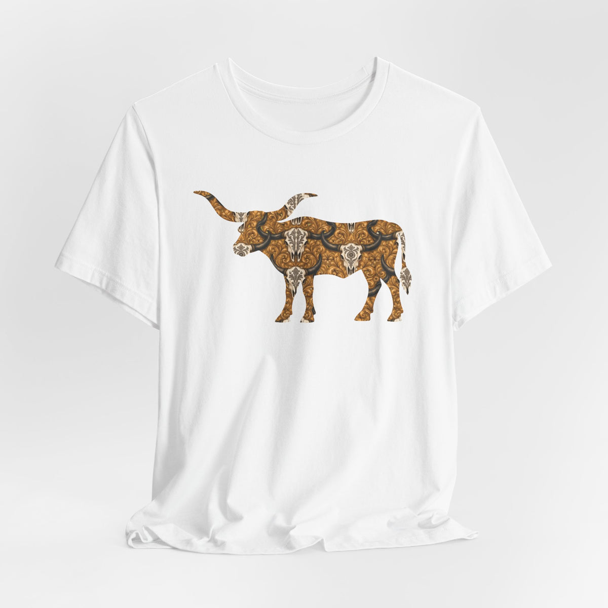 Longhorn Carved Skull T-Shirt