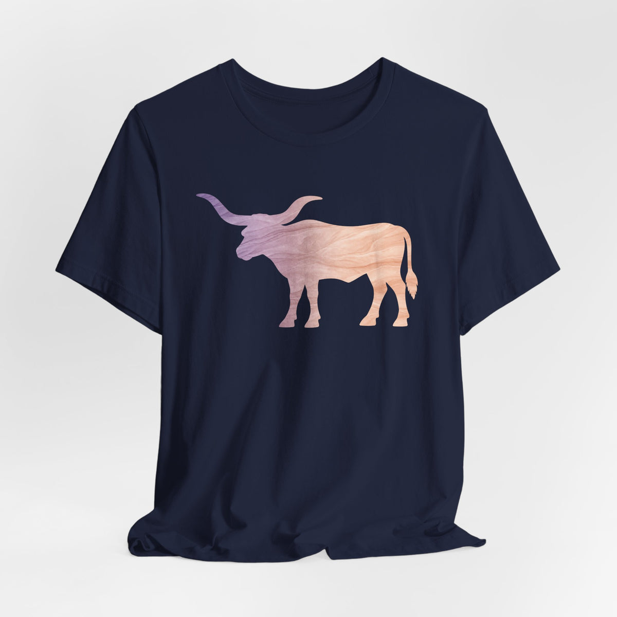 Longhorn Ombré Print T-Shirt In Lilac