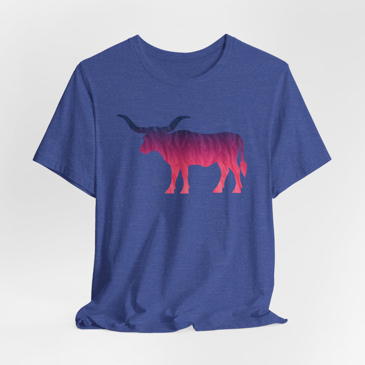 Longhorn Ombré Print T-Shirt In Purple Tones