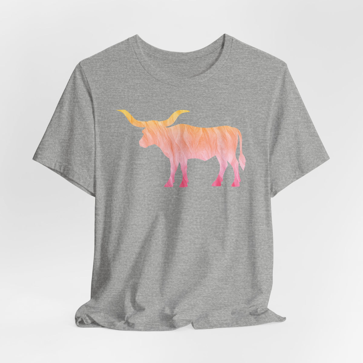 Longhorn Ombré Print T-Shirt In Summer Tones