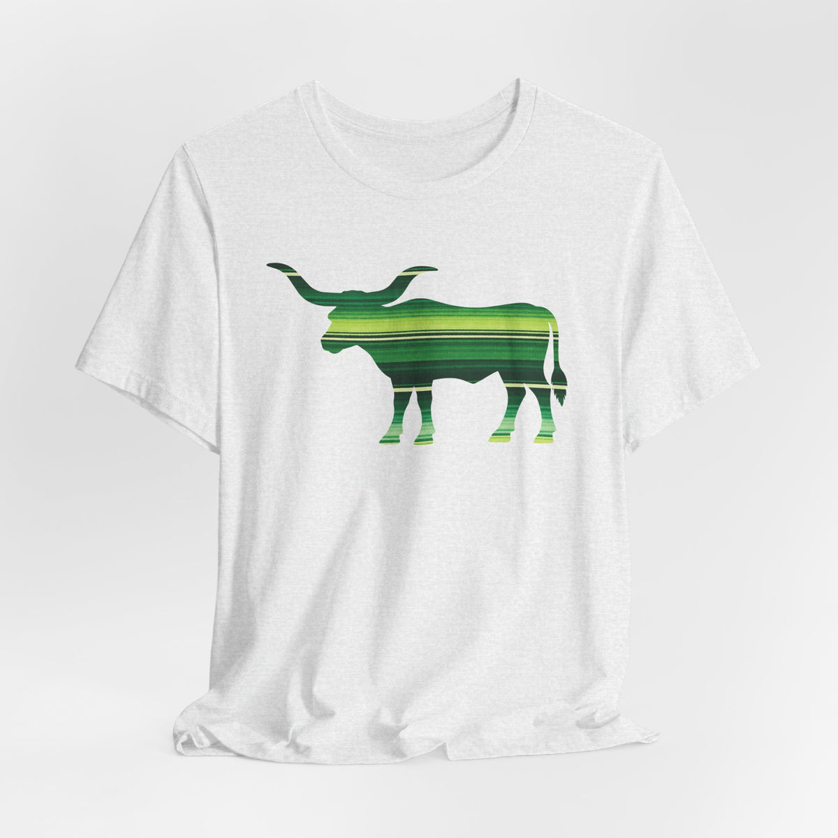 Longhorn Serape Print T-Shirt In Green