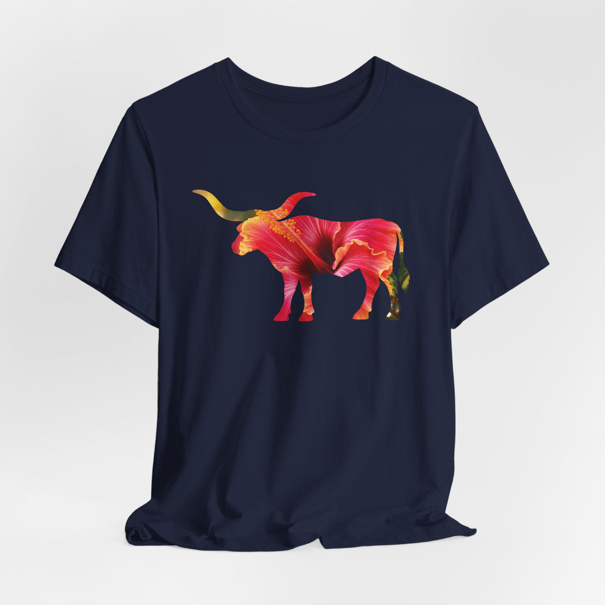Longhorn Hibiscus Bloom Print T-Shirt