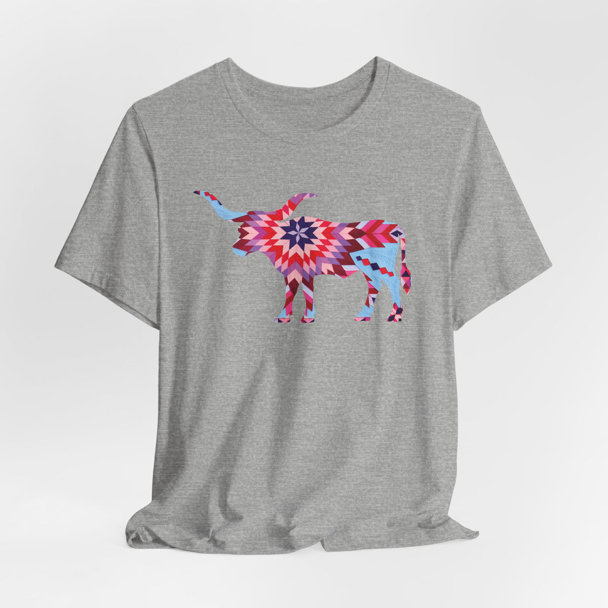 Longhorn Great Plains Quilt Psychedelic T-Shirt