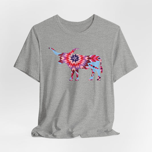 Longhorn Great Plains Quilt Psychedelic T-Shirt