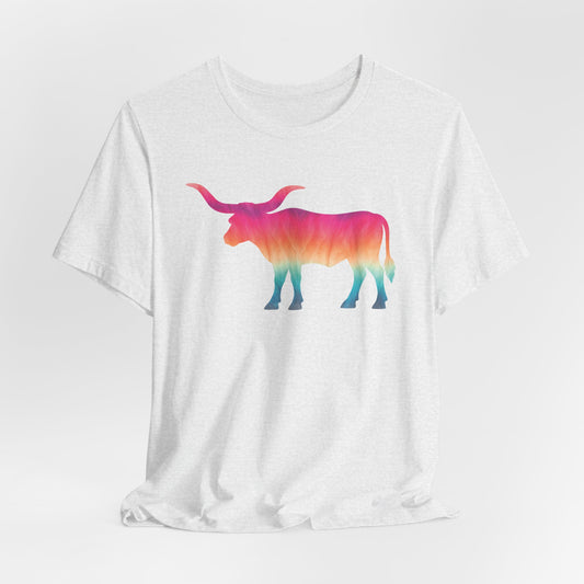 Longhorn Ombré T-Shirt In Warm Tones